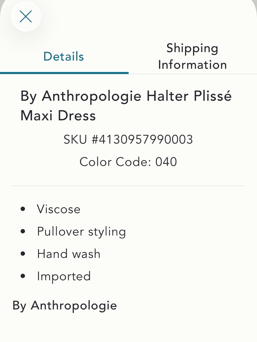 NWT Anthropologie Blue halter plisse maxi dress - Picture 6 of 7